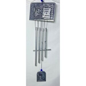 Metal Wind Chime American Flag Bald‎ Eagle Sweet Land Of Liberty Statue 18"